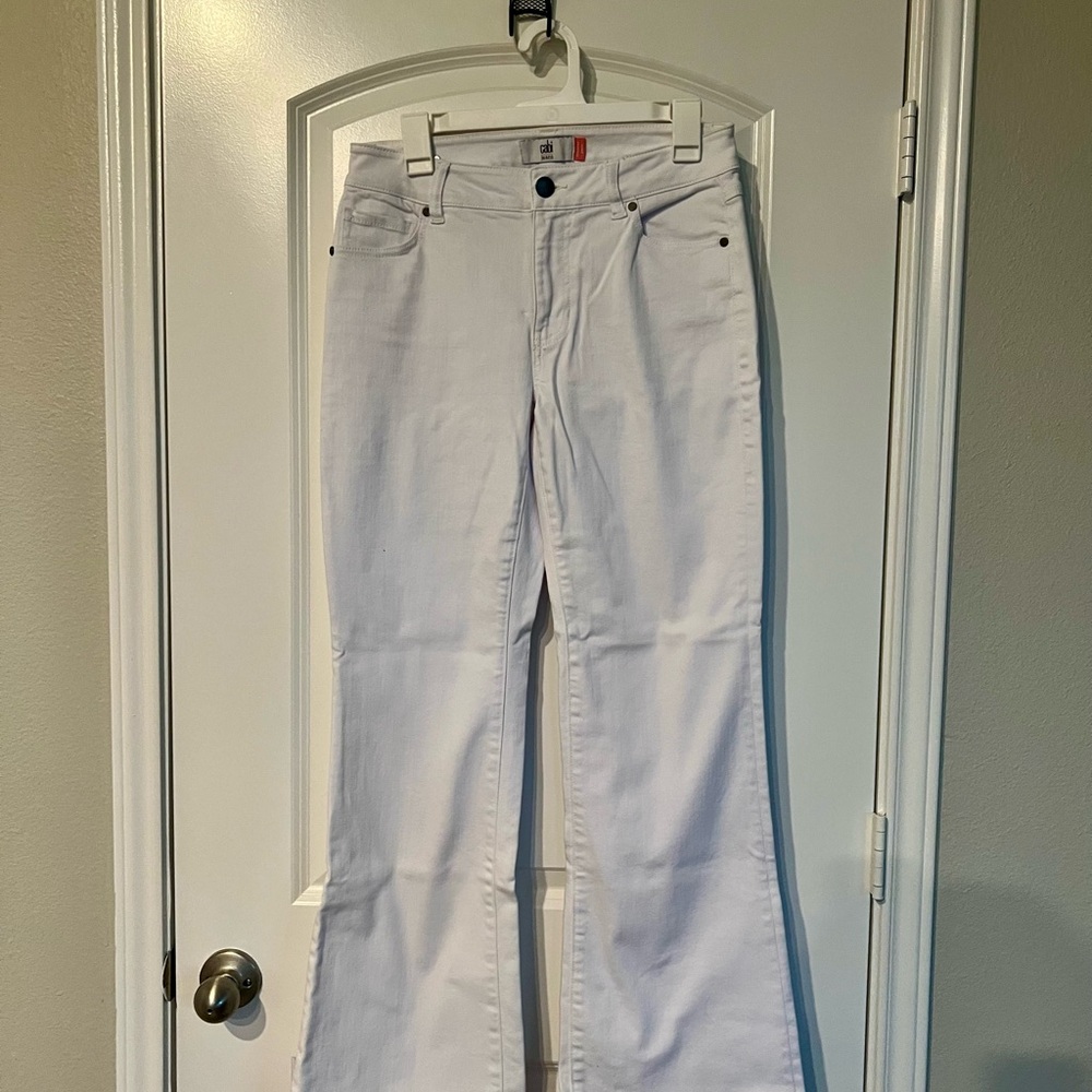 CAbi White Flare & Wide Leg Jeans